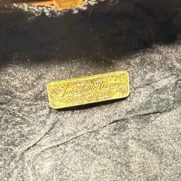 Vintage Saks Fifth Avenue Italy Bow Clamshell Gold Clutch Evening Bag - Picture 10 of 11